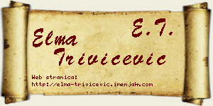 Elma Trivičević vizit kartica